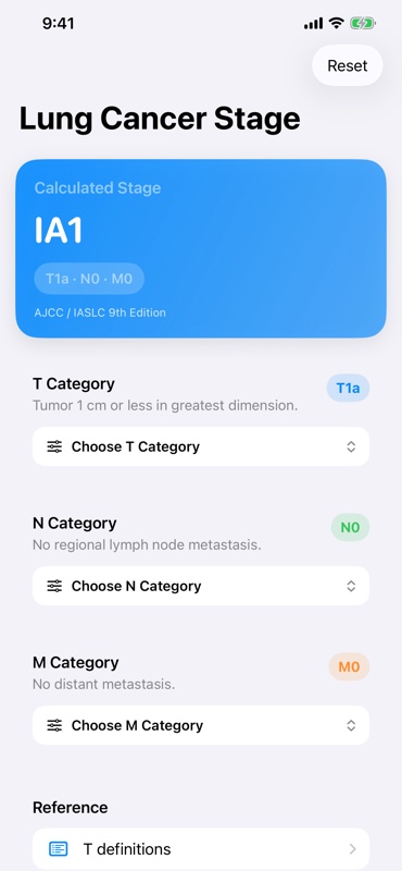Lung Cancer Stage screenshot 1
