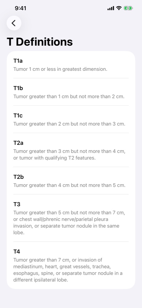 Lung Cancer Stage screenshot 2